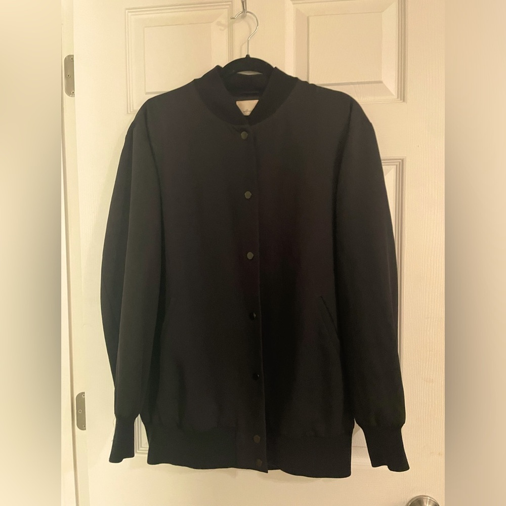 Wilfred Black Button-Up bomber Jacket